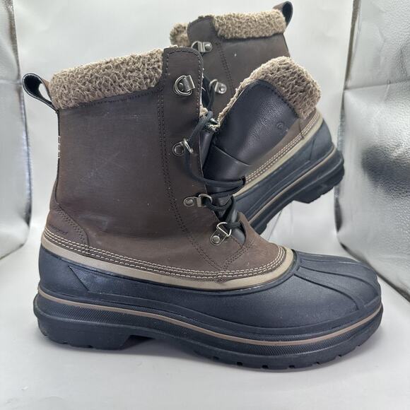 Crocs Crocassin Men’s Brown Suede Boots With Faux Fur Lining Slip On Size 12 Crocs mens brown suede - Gem main image 4